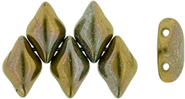 GEMDUO 8 x 5mm : Opaque Olive - Bronze Vega