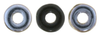 O-Bead 4 x 1mm : Jet - Blue Sky 1/2