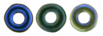 O-Bead 4 x 1mm : Blue Iris - Emerald