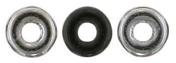 O-Bead 4 x 1mm: Jet - Chrome 1/2