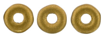 O-Bead 4 x 1mm : Matte - Metallic Antique Gold