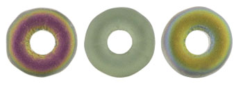 O-Bead 4 x 1mm : Matte - Peridot - Vitral