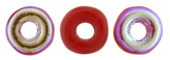 O-Bead 1x4mm Tube 2.5" : Opaque Red AB