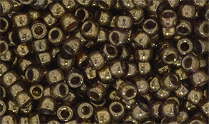 Matubo Seed Bead 7/0 : Luster - Transparent Gold/Smokey Topaz