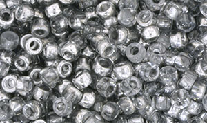 Matubo Seed Bead 7/0 : Silver - 1/2 Coat