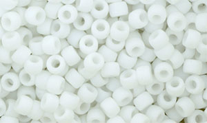 Matubo Seed Bead 7/0 : Matte - Opaque White