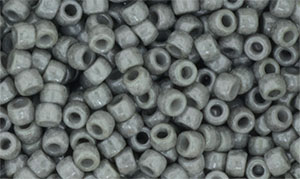 Matubo Seed Bead 7/0 : Luster - Opaque Gray