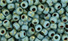 Matubo Seed Bead 7/0 : Blue Turquoise - Silver Picasso