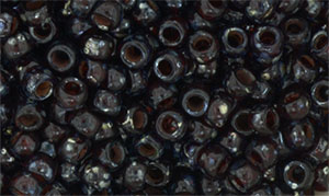 Matubo Seed Bead 7/0 : Siam Ruby - Silver Picasso