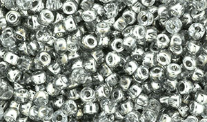 Matubo Seed Bead 8/0 : Silver - 1/2 Coat