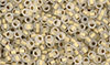 Matubo Seed Bead 8/0 : Matte - Crystal - Bronze Ice-Lined