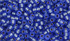 Matubo Seed Bead 8/0 : Matte - Sapphire - Bronze Ice-Lined