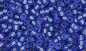 Matubo Seed Bead 8/0 : Matte - Sapphire - Bronze Ice-Lined