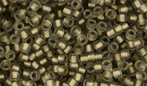 Matubo Seed Bead 8/0 : Matte - Black Diamond - Bronze Ice-Lined