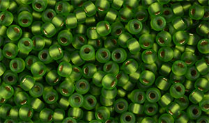 Matubo Seed Bead 8/0 : Matte - Chrysolite - Bronze Ice-Lined