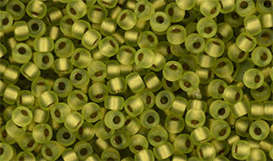 Matubo Seed Bead 8/0 : Matte - Olivine - Bronze Ice-Lined