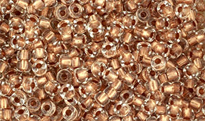 Matubo Seed Bead 8/0 : Crystal - Copper-Lined