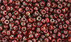 Matubo Seed Bead 8/0 : Opaque Red - Picasso