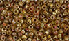 Matubo Seed Bead 8/0 : Crystal - Silver Picasso
