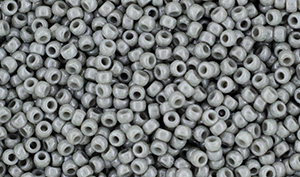 Matubo Seed Bead 11/0 Tube 2.5" : Luster - Opaque Gray