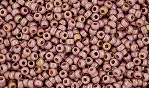 Matubo Seed Bead 11/0 Tube 2.5" : Luster - Opaque Dk Pink