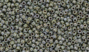 Matubo Seed Bead 11/0 Tube 2.5" : Luster - Opaque Green