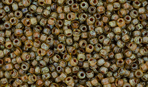 Matubo Seed Bead 11/0 : Crystal - Picasso