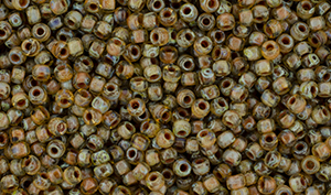 Matubo Seed Bead 11/0 Tube 2.5" : Crystal - Picasso