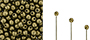Finial Half-Drilled Round Bead 2mm : ColorTrends: Saturated Metallic Emperador