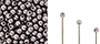 Finial Half-Drilled Round Bead 2mm : ColorTrends: Saturated Metallic Almost Mauve