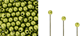 Finial Half-Drilled Round Bead 2mm Tube 2.5" : ColorTrends: Saturated Metallic Lime Punch