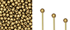 Finial Half-Drilled Round Bead 2mm : ColorTrends: Saturated Metallic Ceylon Yellow