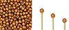 Finial Half-Drilled Round Bead 2mm : ColorTrends: Saturated Metallic Russet Orange