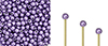 Finial Half-Drilled Round Bead 2mm : ColorTrends: Saturated Metallic Crocus Petal