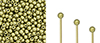 Finial Half-Drilled Round Bead 2mm : ColorTrends: Saturated Metallic Limelight