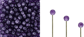 Finial Half-Drilled Round Bead 2mm Tube 2.5" : Tanzanite