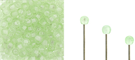 Finial Half-Drilled Round Bead 2mm Tube 2.5" : Peridot