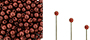 Finial Half-Drilled Round Bead 2mm : Matte - Metallic Lava