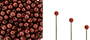 Finial Half-Drilled Round Bead 2mm : Matte - Metallic Lava