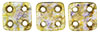 CzechMates QuadraTile 6mm : Luster - Transparent Gold/Smokey Topaz