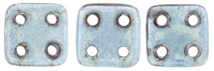 CzechMates QuadraTile 6mm : Luster - Transparent Denim Blue