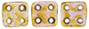 CzechMates QuadraTile 6mm : Luster - Rose/Gold Topaz