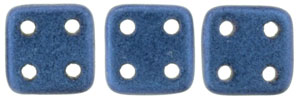 CzechMates QuadraTile 6mm Tube 2.5" : Metallic Suede - Blue