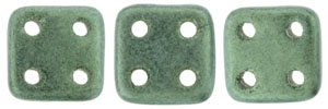 CzechMates QuadraTile 6mm Tube 2.5" : Metallic Suede - Lt Green