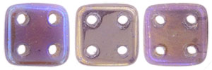 CzechMates QuadraTile 6mm : Luster Iris - Milky Amethyst