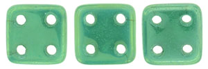 CzechMates QuadraTile 6mm : Luster Iris - Atlantis Green