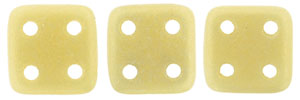 CzechMates QuadraTile 6mm : Sueded Gold Opaque Lt Beige