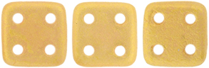 CzechMates QuadraTile 6mm : Sueded Gold Milky Pink