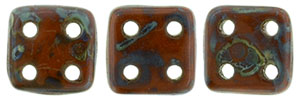 CzechMates QuadraTile 6mm Tube 2.5" : Picasso - Umber