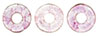 Ring Bead 4 x 1mm : Luster - Transparent Topaz/Pink